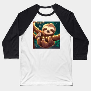 Cute Sloth Drawing Baseball T-Shirt